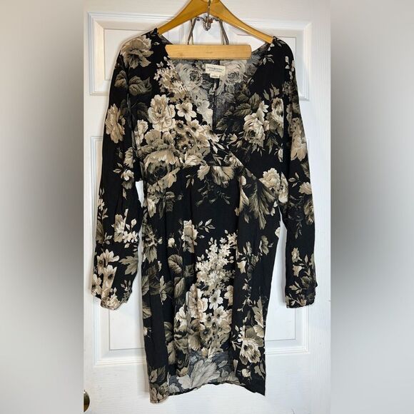 Denim Supply Ralph Lauren Floral Printed Wrap Mini Dress Size Large EUC DISC. - Picture 1 of 9